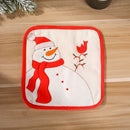 3 PCS Christmas Decorations Insulation Gloves Insulation Placemat Microwave Glove Mat, Style:Placemat(Snowman)