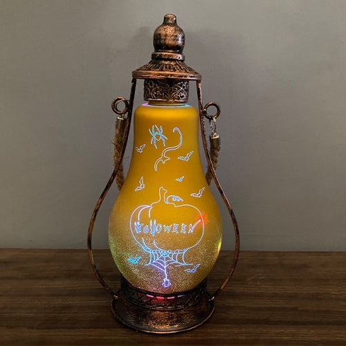 Halloween Decoration LED Oil Lamp Hotel Family Crafts Ornaments, Specifications:Pumpkin L