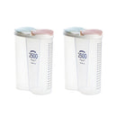 2 PCS Kitchen Petals Moisture-proof Storage Cans Plastic Compartment Sealed Food Cans, Capacity:2 Grids