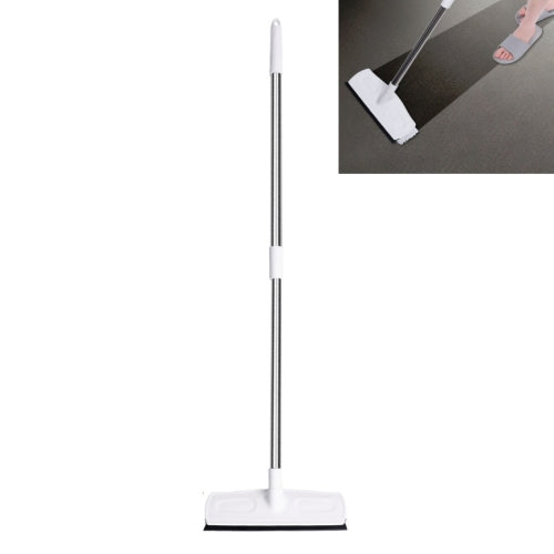 Retractable Floor Brush Bathroom Cleaning & Wiping Dual Purpose Brush Long-handled Bristle Floor Brush, Size:1M(White)