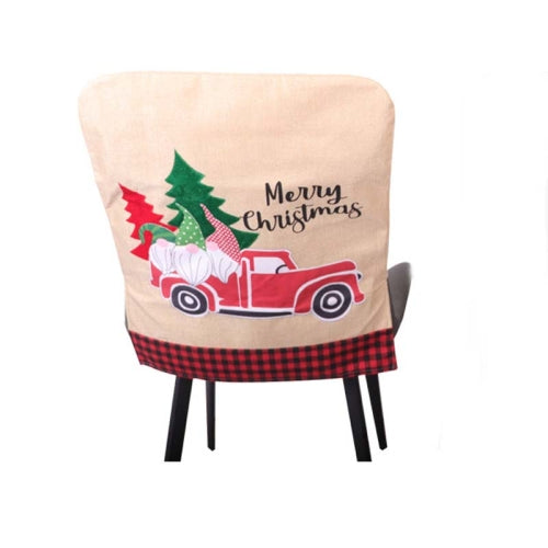 Christmas Decoration Seat Cover Linen Handicraft Household Seat Cover, Specification: Santa Slaus Car