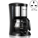 HOMEZEST Household Coffee Machine Portable Stainless Steel Automatic Coffee Machine, Colour: Black(UK Plug)