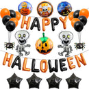 Halloween Aluminum Film Balloon Set Bar Ktv Shopping Mall Ghost Festival Flag Pulling Decoration Set, Style:Set 6