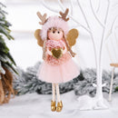 3 PCS Christmas Decorations Christmas Tree Pendant Children Gift Doll, Style:Peach Heart Girl(Pink)