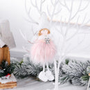 3 PCS Christmas Decoration Plush Girl Angel Pendant Christmas Tree Pendant Gift, Style:Snowflake Angel(Pink)