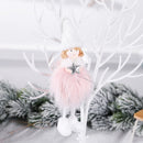 3 PCS Christmas Decoration Plush Girl Angel Pendant Christmas Tree Pendant Gift, Style:Five Star Angel(Pink)