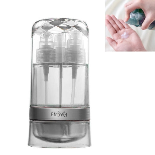 6 in 1 Portable Sub-bottling Transparent Cosmetic Spray Bottle(Elegant Gray)