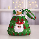 3 PCS Christmas Decorations Candy Gift Bag Tote Bag(Green Old Man )