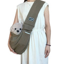 Pet Outing Carrier Bag Cotton Messenger Shoulder Bag, Colour: Khaki