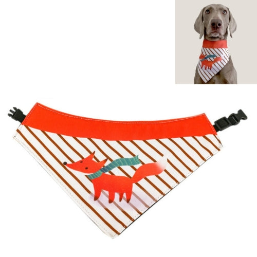 Red Little Fox Pet Scarf Three-layer Thickened Waterproof Saliva Towel, Size: XL