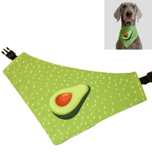 Refreshing Avocado Pet Scarf Three-layer Thickened Waterproof Saliva Towel, Size: XL
