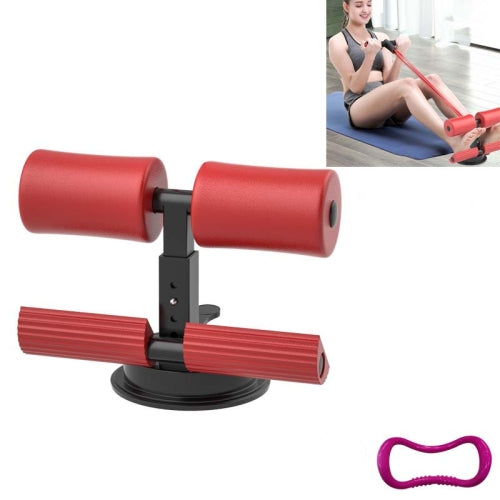 Suction-cup Abdominal Curler Sit-up Aid Household Waistcoat Line, Style:Without Drawstring(Red)