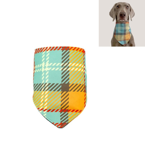 Pet Triangle Towel Three-layer Thickened Waterproof Saliva Towel, Size: XS(Yellow Green)