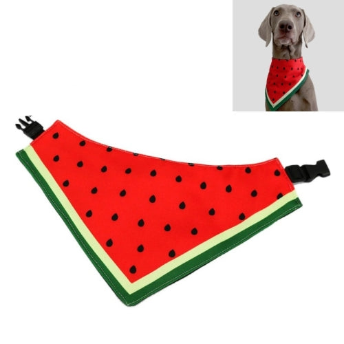 Watermelon Pattern Dog Scarf Three-layer Thick Waterproof Saliva Towel, Size: S