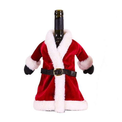 2 PCS Christmas Red Wine Bottle Cover Wine Bottle Decoration Creative Wine Bag(Dress)