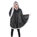 Flannel Solid Color Soft and Warm Shawl Blanket, Colour: Gray