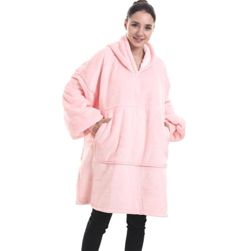 Flannel Solid Color Soft and Warm Shawl Blanket, Colour: Pink