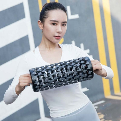 Retractable Foam Roller Muscle Relaxation Equipment Massage Fitness Roller Yoga Column Mace(Black)