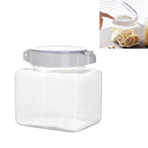 Home Kitchen Press Moisture-proof Seasoning Storage Jar Transparent Food Sealed Jar, Capacity:900ml