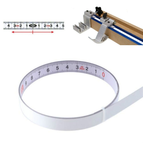 2m Sticky Scale Steel Ruler with Glue Scale Tape Measure Self-adhesive Ruler, Specification:Middle Point