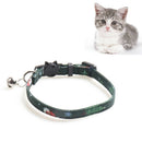 4 PCS Christmas Snowman & Tree Pattern Pet Collar with Bells, Style:Without Bow(Green)