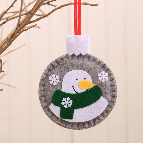 10 PCS Christmas Decorations Felt Cloth Stickers ChristmasTree Pendant(Grey)