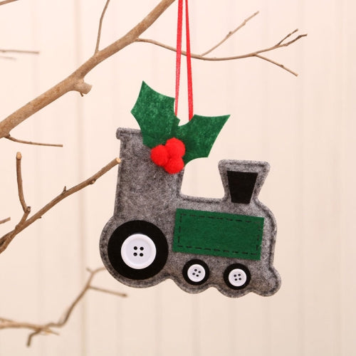 10 PCS Christmas Ornaments Christmas Tree Car Pendant(Grey)