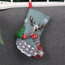 3 PCS Christmas Decorations Medium Christmas Stocking Gift Bag(Elk)