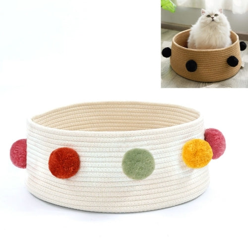 Pet Nest Four Seasons Universal Pet Woven Bed(Beige Upgrade )