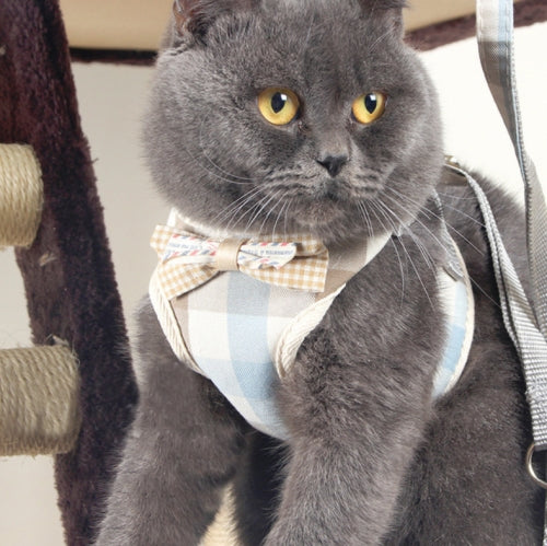 Pet Traction Rope Chest Harness Anti-break Away Vest Type Small Dog Walking Rope, Size:S(Beige)