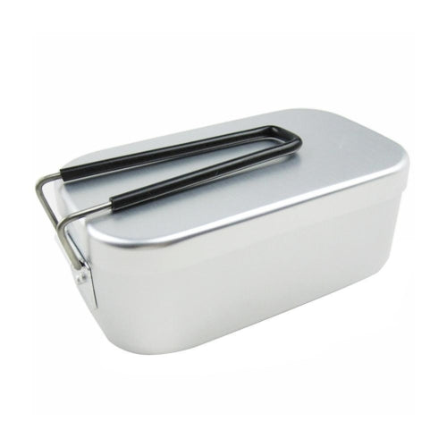 Outdoor Travel Camping Camping Lunch Box Portable Foldable Aluminum Lunch Box Retro Lunch Box Small, Style:Small Regular Lunch Box