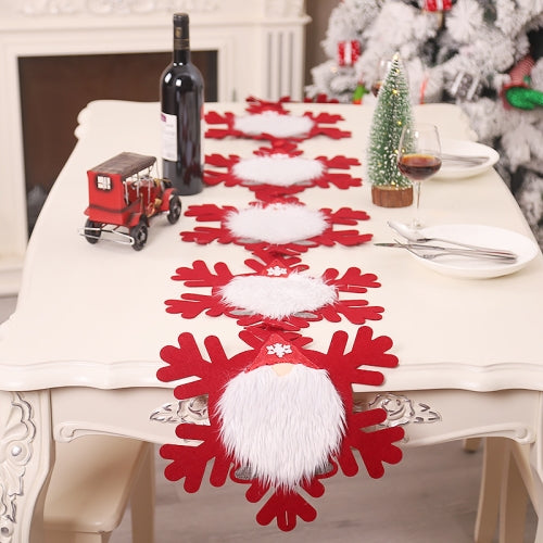 Christmas Decorations DIY Table Rnner Table Mat Wall Hanging Window Decoration Supplies, Specification: Red