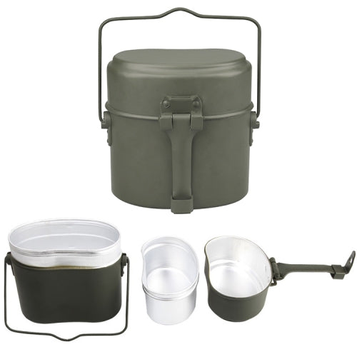 Three-piece Outdoor Camping Lunch Box Heatable Aluminum Lunch Box Portable Lunch Box