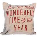 Christmas Decorations Imitation Knitted Pillowcase Without Pillow Core(Red Letters)