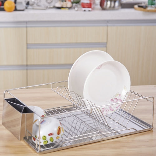 Stainless Steel Bold Single-layer Kitchen Dish Storage Rack Drain Rack