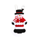 10 PCS Christmas Knife And Fork Cover Christmas Decorations(Snowman )