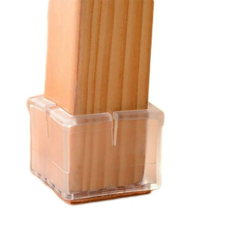 2 PCS Square Chair Leg Caps PVC Feet Protector Pads Furniture Table Covers, Size:30-35mm