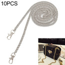 10 PCS Metal Chain Shoulder Bags Handbag Buckle Handle DIY Double Woven Iron Chain Belt 40cm(Silver)