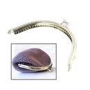 3 PCS Handmade Vintage Embossed Square Semi-circular Coin Purse Handbag Handle, Specification:Round Medium