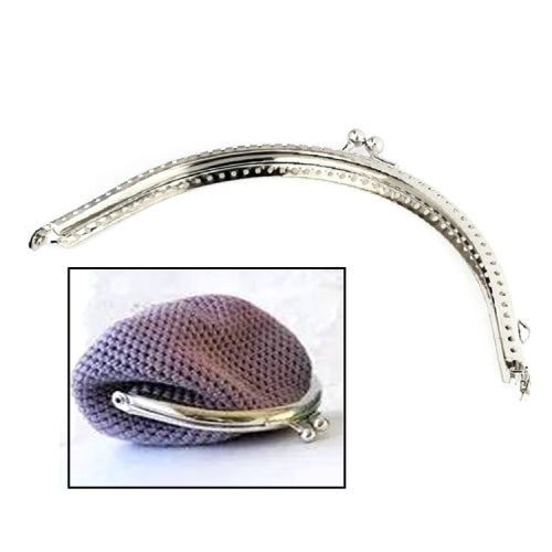 3 PCS Handmade Vintage Embossed Square Semi-circular Coin Purse Handbag Handle, Specification:Round Large