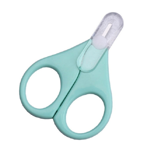 2 PCS Baby Safety Nail Scissors Cut Mouth Anti-Garou Special Baby Scissors(Green)