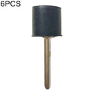 6 PCS Rubber Wheel Connecting Rod Sandpaper Ring Fixing Rod, Without Sandpaper Ring, Rubber Rod Diameter:12.7MM, Shank Diameter:3.15MM
