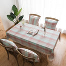 Waterproof Plaid Lace Cotton Table Mat, Size:60x60cm(Pink )