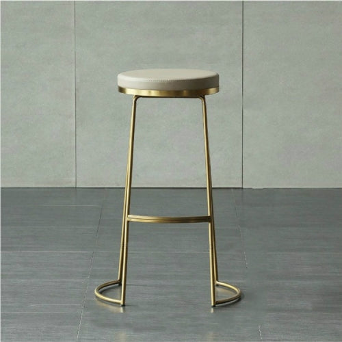 Nordic Gold Iron Bar Stools Creative High Stools Bar Chairs Modern Minimalist Bar Stool Coffee Chair, Size:Height 45cm