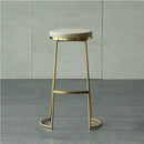 Nordic Gold Iron Bar Stools Creative High Stools Bar Chairs Modern Minimalist Bar Stool Coffee Chair, Size:Height 75cm