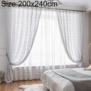 Vintage Translucent Hollow Crocheted Floor Curtain, Size:200x240cm(White square)