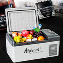 15L Car Refrigerator Freezer Cooler Car Fridge Compressor for Car Home Picnic Refrigeration -20 Degree(Gray)