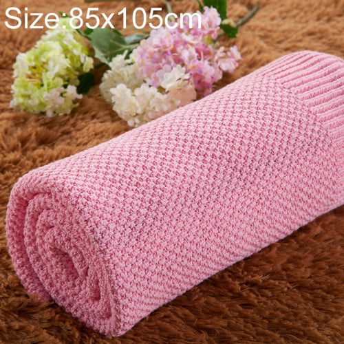 Newborn Baby Blanket Cotton Toddler Bedding Quilt Newborn Swaddle Wrap, Size:85*105cm(Magenta)