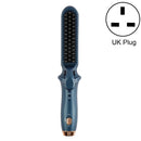 Multifunctional Curling Dry & Wet Electric Negative Ion Hair Straightening Comb, Specification:UK Plug(512 Blue)