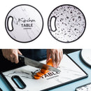 Plastic Mildew PP Small Chopping Board Household Double-sided Food Supplement Vegetable Cutting Chopping Board, Style:Round(Marbling)